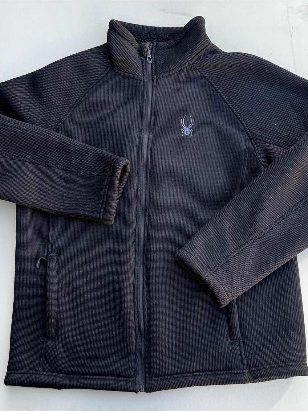 Spyder Men's Black Zip-Up Technical Fleece Jacket